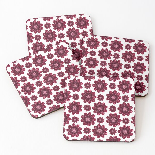Item preview, Burgundy Floral Pattern with Blush Pink Intricate Flowers designed and sold by HopeAndHustle.