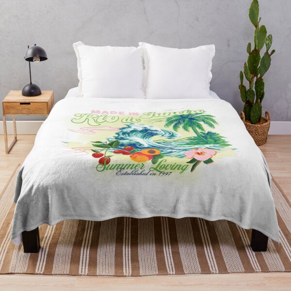Item preview, Made in Rio de Janeiro Summer Loving Tropical Beach Wave Palm Graphic T-Shirt designed and sold by Atique Creations.