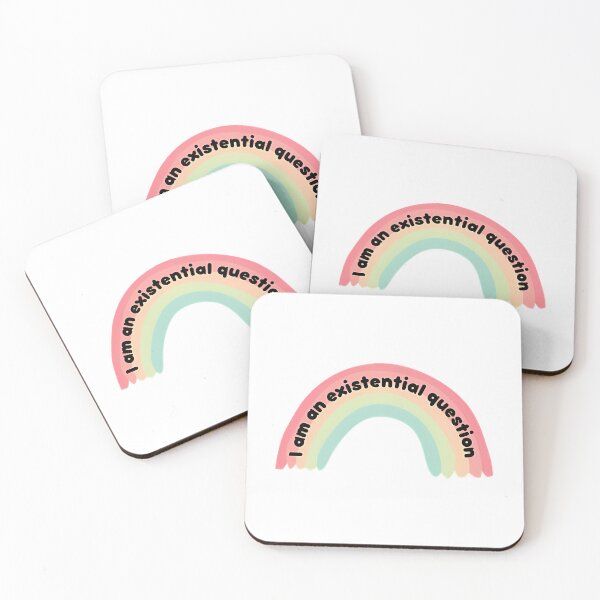 Item preview, I Am An Existential Question Rainbow Sticker designed and sold by newberrytifany.
