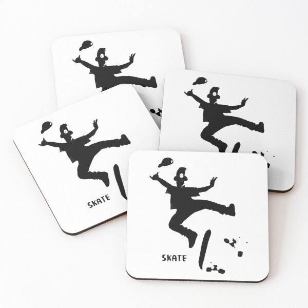 Item preview, Skateboarding Wipeout Funny Skater Silhouette Art designed and sold by Templetonfunny.