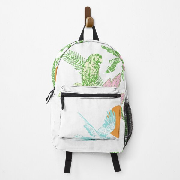Item preview, Tropical Parrot Palm Tree Sunset Jungle Botanical Illustration Graphic T-Shirt designed and sold by Atique Creations.