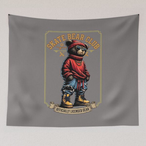 Item preview, Urban Streetwear Bear in Red Outfit-57 designed and sold by AnnettPetersen.