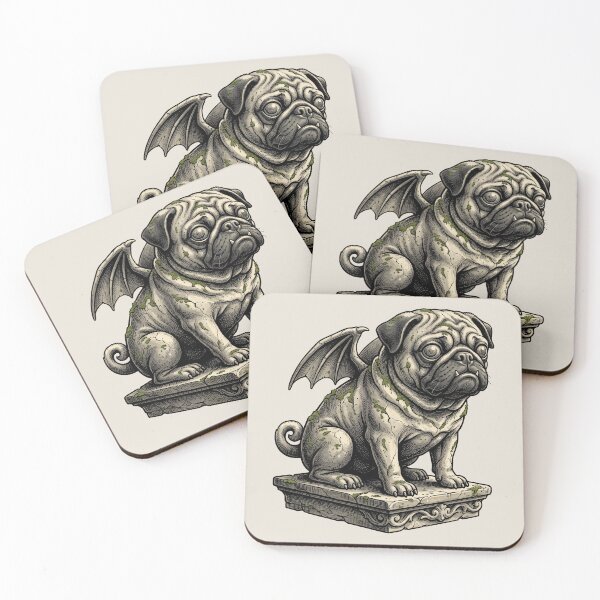 Item preview, Gargoyle Pug Stone Engraving designed and sold by Rariks.