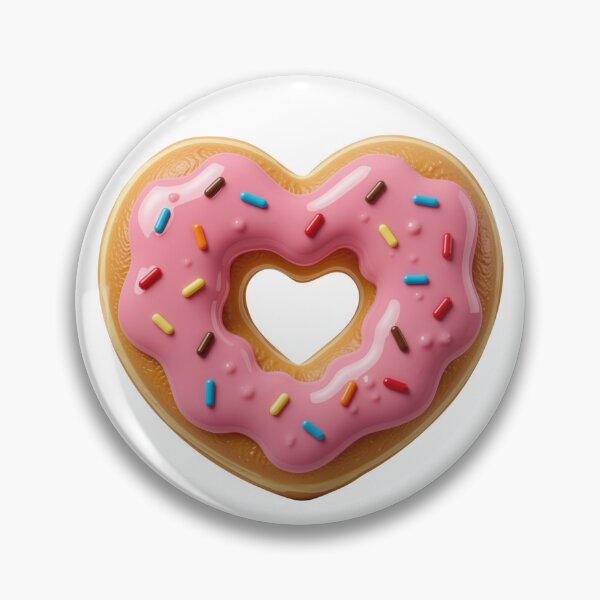 Item preview, Pink Strawberry Heart Donut With Rainbow Sprinkles designed and sold by deisgnsbyshane.