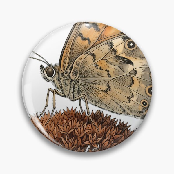 Item preview, Vintage Naturalist Wall Brown Butterfly on Sedum Head — Antique Butterfly Plate designed and sold by Catch333.