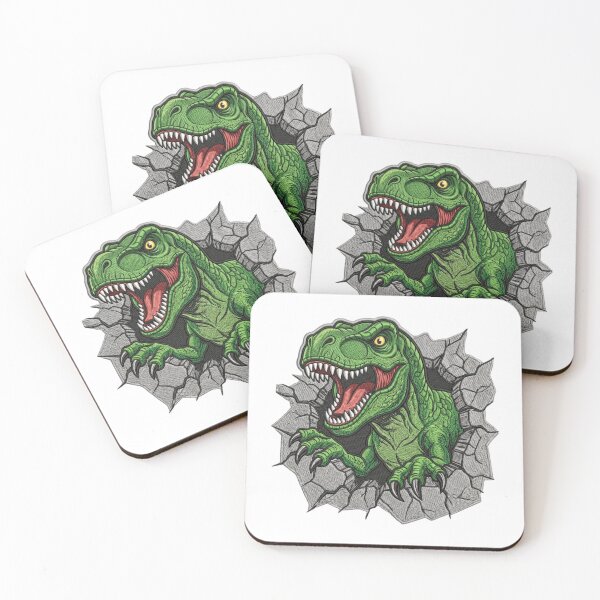 Item preview, Aggressive T-Rex Breaking Through Wall Dinosaur Fossil Fan Gift designed and sold by raedattia.