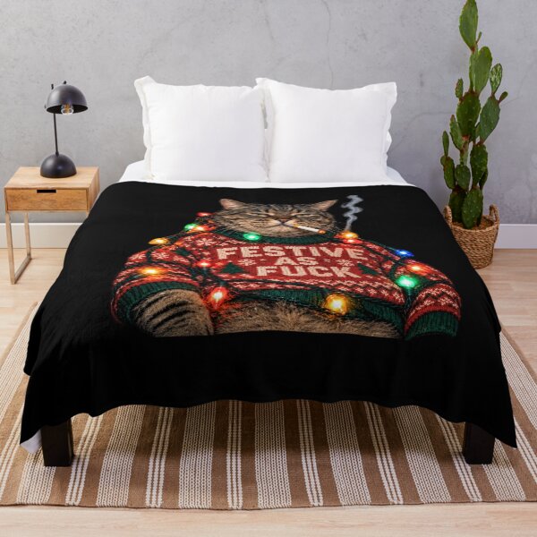 Item preview, Smoking Tabby Cat Wrapped in Christmas Lights designed and sold by LeonellDavy.