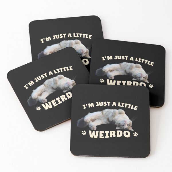 Item preview, I'm Just a Little Weirdo – Funny Cat designed and sold by MB-CatPrints.
