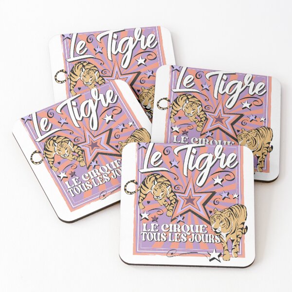 Item preview, Le Tigre Le Cirque Tous Les Jours Vintage Circus Tiger Poster Graphic T-Shirt designed and sold by Atique Creations.