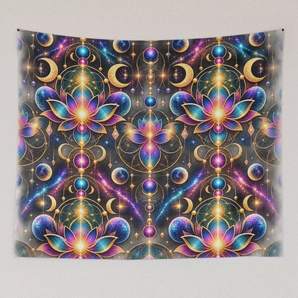 Item preview, Celestial Lotus Mandala – Cosmic Sacred Geometry & Mystical Galaxy Pattern designed and sold by cipoprimo.