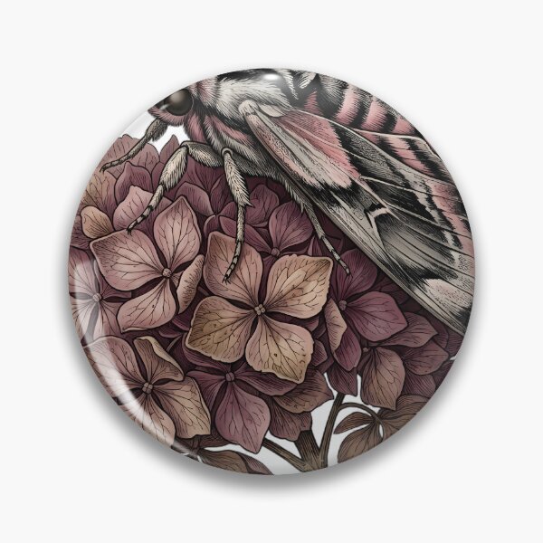 Artikelvorschau, Vintage Naturalist Privet Hawkmoth on Hydrangea — Antique Moth Art entworfen und verkauft von Catch333.