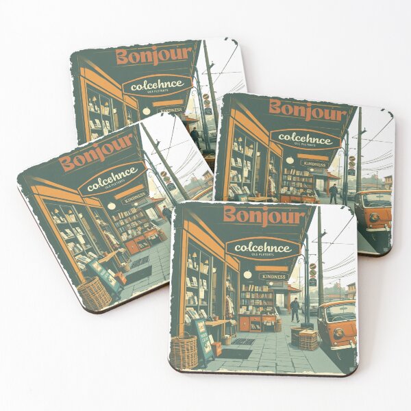 Item preview, Bonjour Kindness Vintage Bookshop Art designed and sold by TheGoodShelf7.