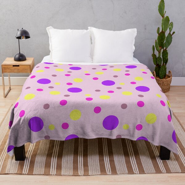 Item preview, Purple & Yellow Polka Dot Seamless Pattern designed and sold by Larter-designs.