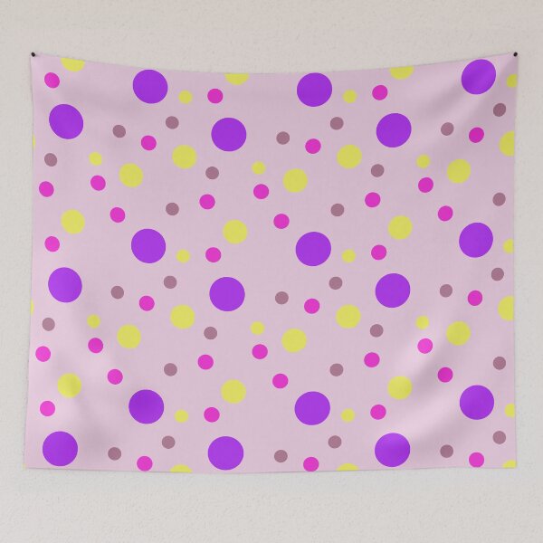 Item preview, Purple & Yellow Polka Dot Seamless Pattern designed and sold by Larter-designs.