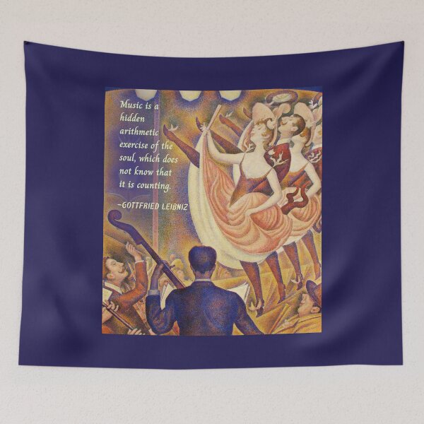 Item preview, Gottfried Wilhelm Leibniz quote: Music is a hidden arithmetic exercise of the soul, which does not know that it is counting. designed and sold by artbleed.