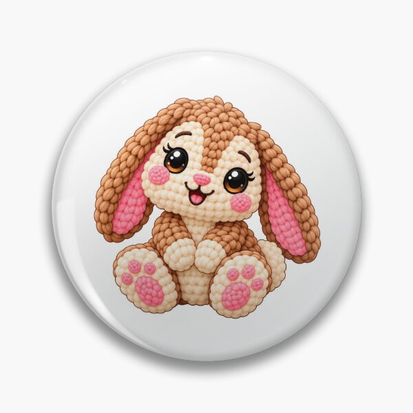 Item preview, Amigurumi - Crochet Kawaii Cute Floppy Ear Bunny designed and sold by Myra365Art.