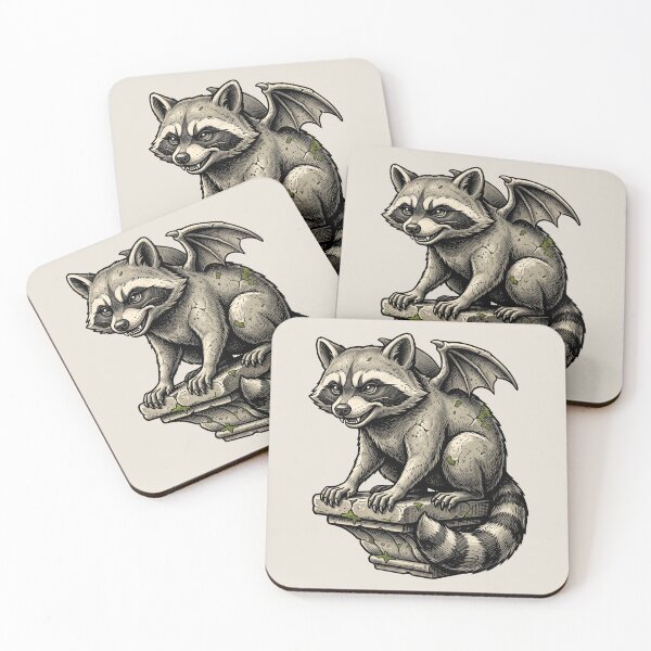 Item preview, Gargoyle Raccoon Stone Engraving designed and sold by Rariks.