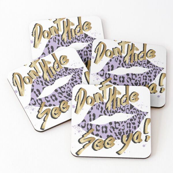 Item preview, Don’t Hide See Ya Leopard Print Lips Gold Lettering Lavender Graphic T-Shirt designed and sold by Atique Creations.