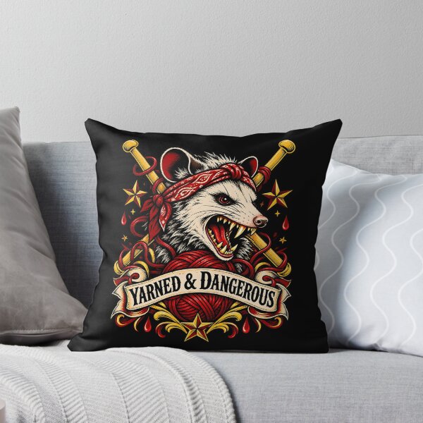 Item preview, Yarned & Dangerous Possum Tattoo Art designed and sold by avinigav.