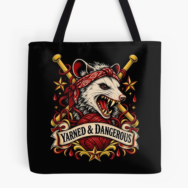 Item preview, Yarned & Dangerous Possum Tattoo Art designed and sold by avinigav.