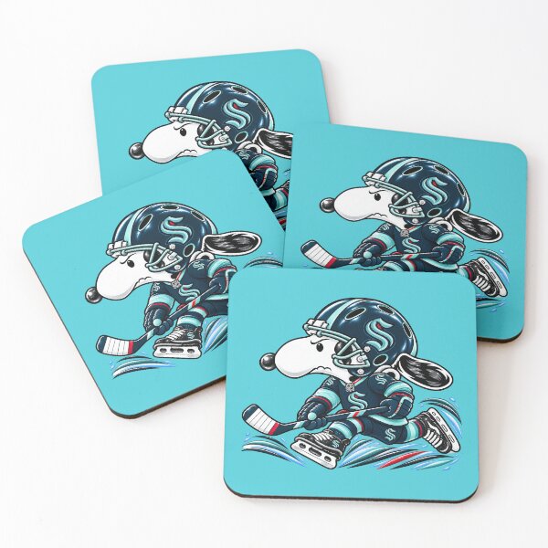 Item preview, Seattle Kraken Ice Hockey Funny Snoopy Player designed and sold by Maryjane Jadiel.