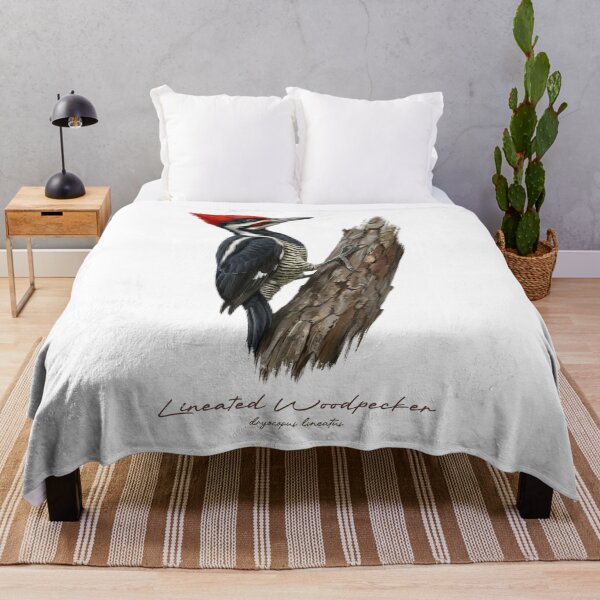 Item preview, Lineated Woodpecker on Tree Bird Illustration designed and sold by Takeda-art.
