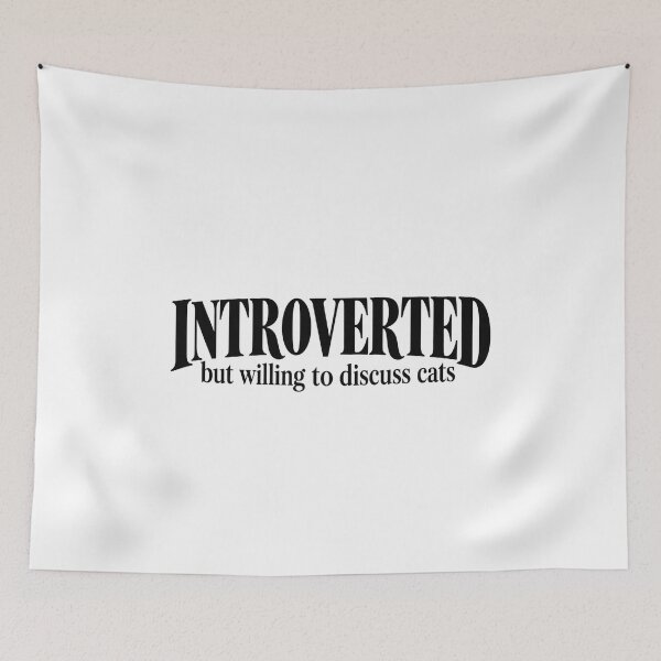 Item preview, Introverted Cat Lover with Bold Serif Lettering designed and sold by LorenaVirex.