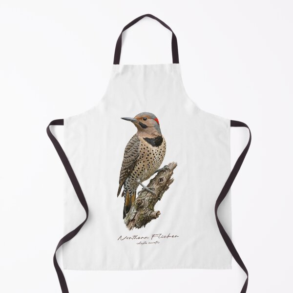 Item preview, Northern Flicker on Mossy Branch Bird Illustration designed and sold by Takeda-art.