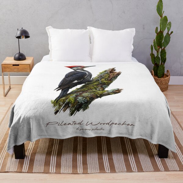 Item preview, Pileated Woodpecker on Mossy Branch Bird Illustration designed and sold by Takeda-art.