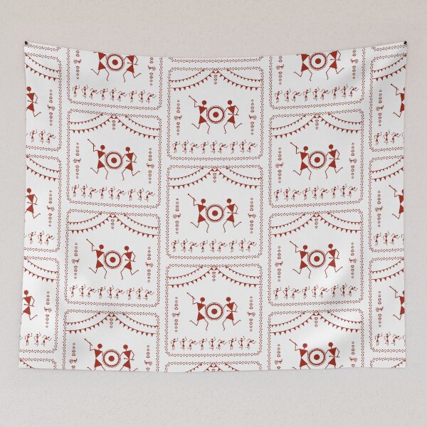 Item preview, Warli Art Painting | Indian Tribal Folk Art | Traditional Warli Dance & Village Life Design designed and sold by 440CREATIVES.