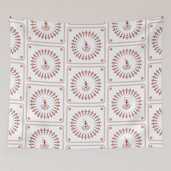 Item preview, Warli Art Painting | Indian Tribal Folk Art | Traditional Warli Dance & Village Life Design designed and sold by 440CREATIVES.