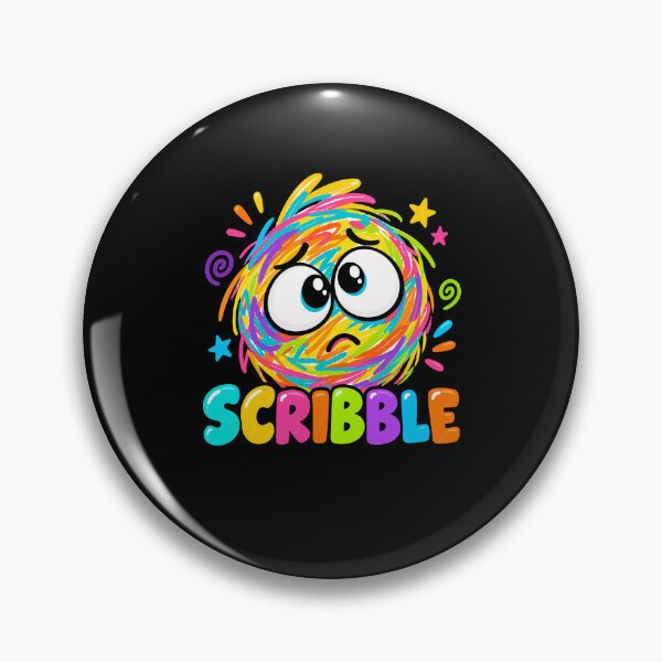 Item preview, Colorful Scribble Character Worried Face Rainbow Doodle Design designed and sold by stmpdwrld.