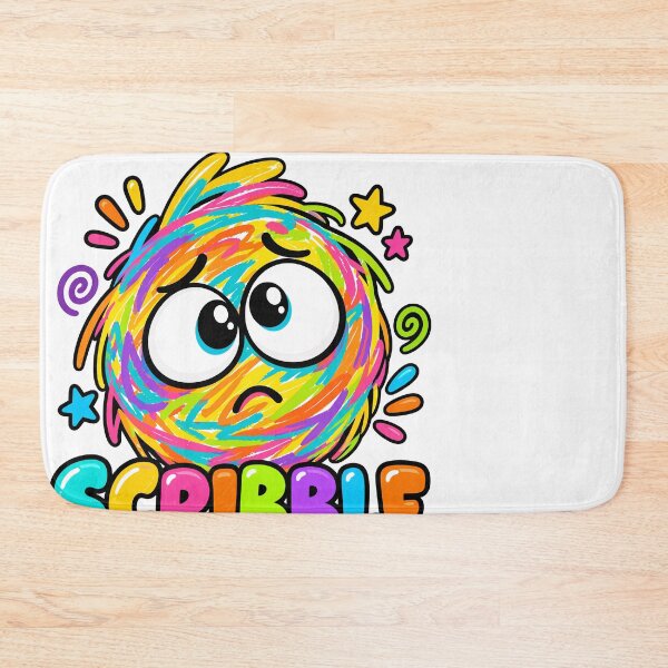 Item preview, Colorful Scribble Character Worried Face Rainbow Doodle Design designed and sold by stmpdwrld.