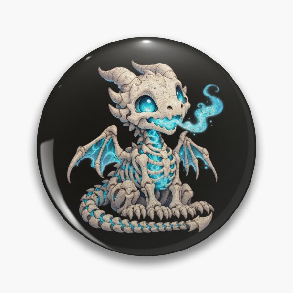Item preview, Cute Skeleton Dragon with Blue Magic designed and sold by AwesomeBeyondLimits.