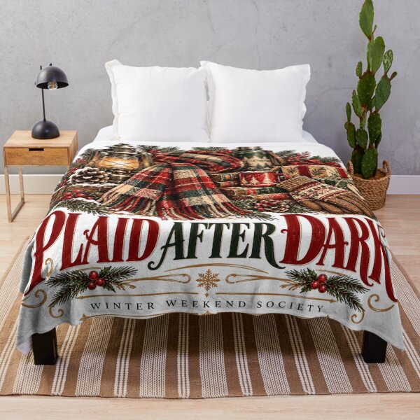 Item preview, Plaid After Dark Winter Weekend Vintage Christmas Graphic designed and sold by pradeepvisuals.