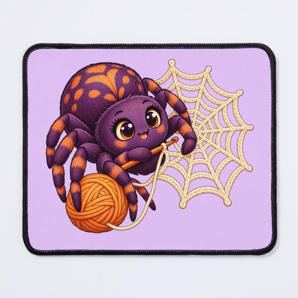 Item preview, Purple Spider Crocheting an Ivory Web designed and sold by DreamagineArtDesign.