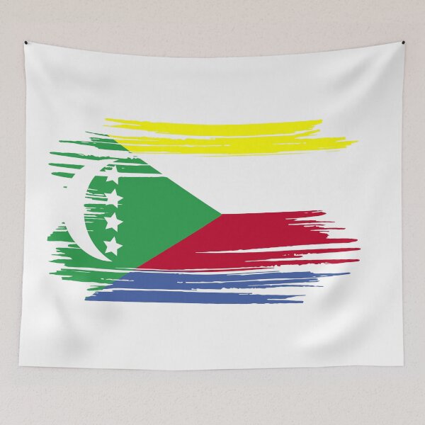 Aperçu de l'œuvre Drapeau des Comores en mauvais état KM créée et vendue par shitpostee.