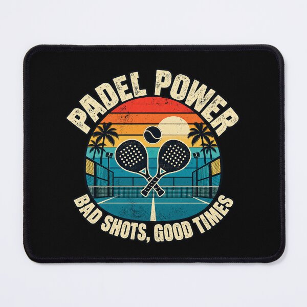 Item preview, Bad Shots, Good Times | Funny Retro Padel Tennis designed and sold by BlueMaverickCo.