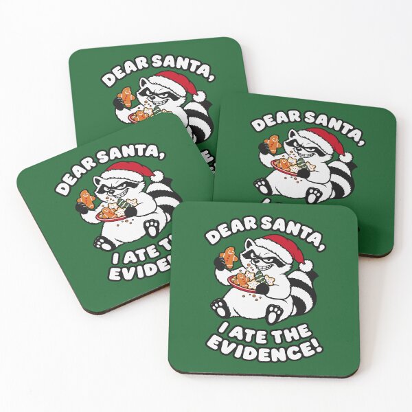 Item preview, Dear Santa I Ate The Evidence - Sarcastic Raccoon - Cookie Quote designed and sold by MalisoStickers.
