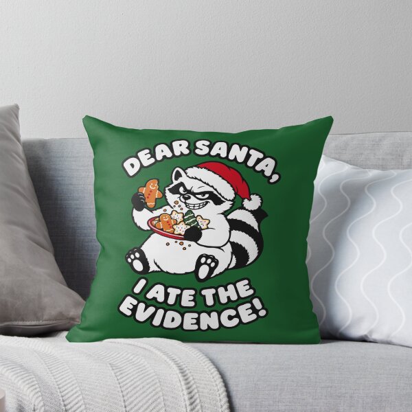 Item preview, Dear Santa I Ate The Evidence - Sarcastic Raccoon - Cookie Quote designed and sold by MalisoStickers.