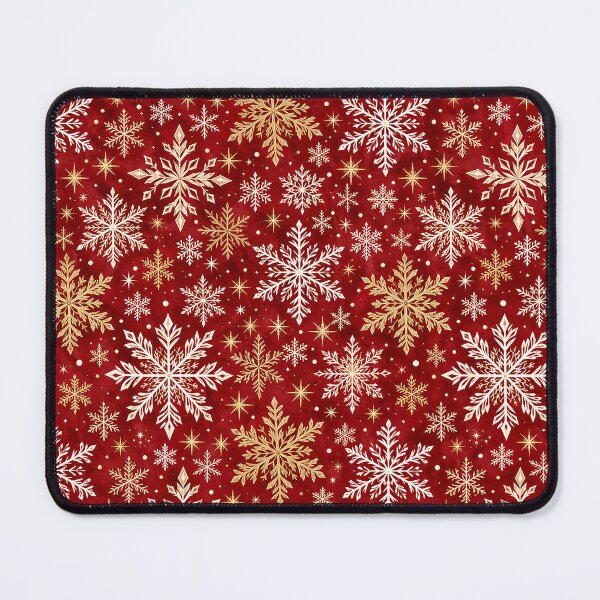 Item preview, Red Gold Snowflake Pattern – Elegant Christmas Winter Design designed and sold by BigDigital.
