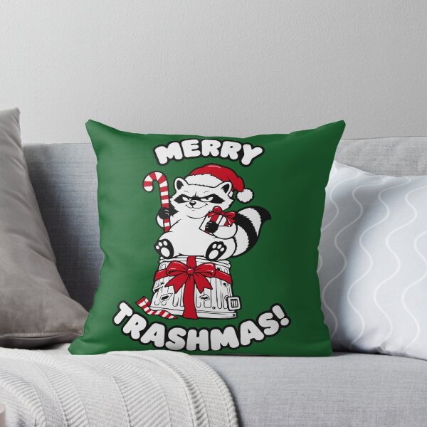 Item preview, Merry Trashmas Funny Raccoon - Santa Hat - Trash Can designed and sold by MalisoStickers.