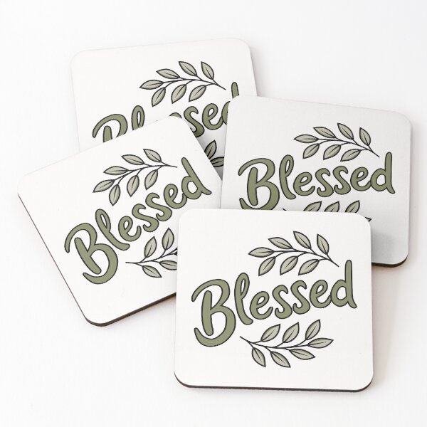 Item preview, Blessed Botanical Green Cursive Typography Leafy Olive Branches designed and sold by Ink Ripple Whispers.