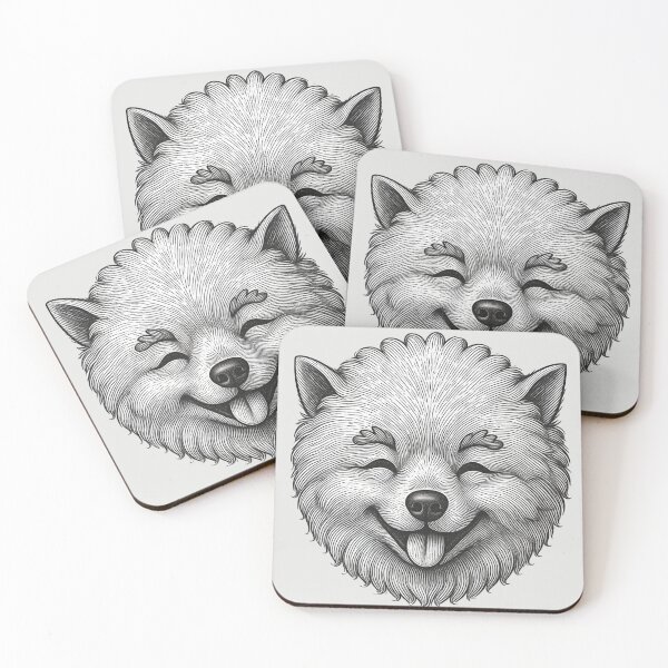 Item preview, Happy Smiling Pomeranian Dog Vintage Woodcut Engraving Art designed and sold by NextGenCases.