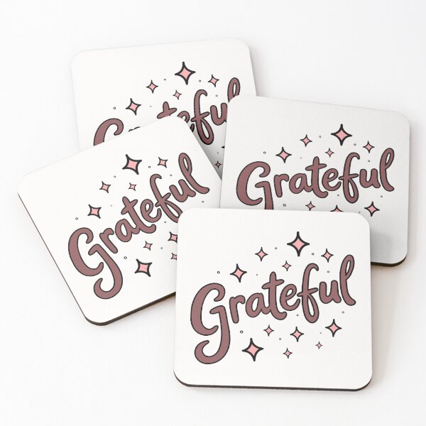 Item preview, Grateful Autumn Burgundy Hand Lettering Typography Diamond Sparkles designed and sold by Ink Ripple Whispers.