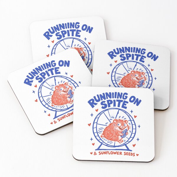 Item preview, Running On Spite And Sunflower Seeds - Funny Hamster Wheel Art designed and sold by Driesman.