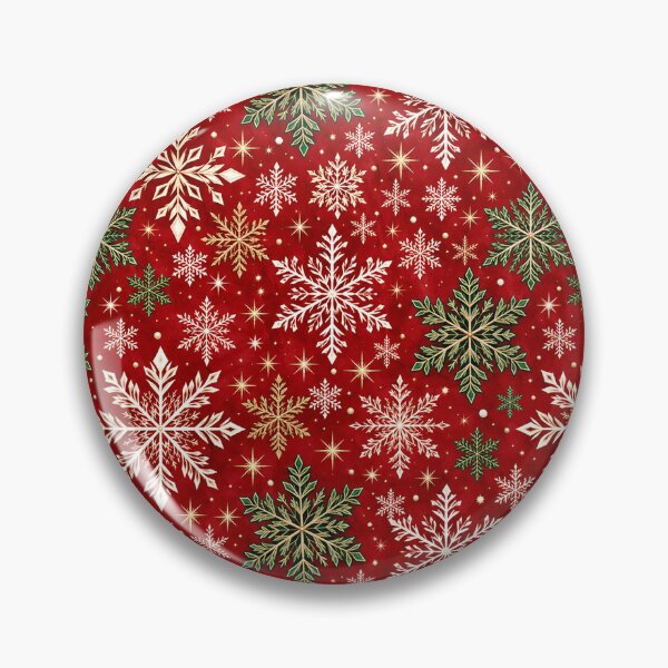 Item preview, Red Gold Snowflake Pattern – Elegant Christmas Winter Design designed and sold by BigDigital.