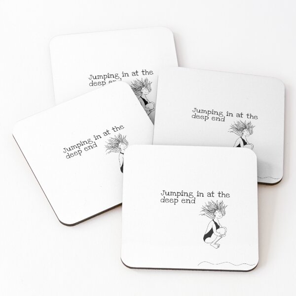 Item preview, jumping in at the deep end - Minimalist Line Art designed and sold by Introspecta.