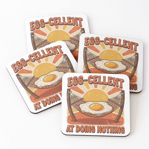 Item preview, Egg-Cellent At Doing Nothing Funny Fried Egg Hammock Pun designed and sold by Per My Last Nerve Studio.