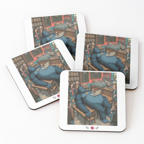 Item preview, Bigfoot Coffee Shop Yoga - Savasana Cafe Humor designed and sold by Whimsy Trail Co.